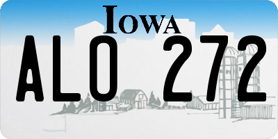 IA license plate ALO272