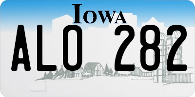 IA license plate ALO282