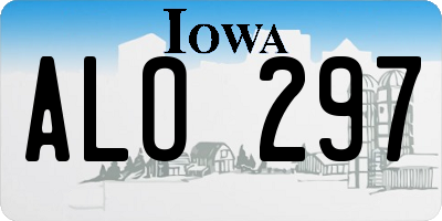 IA license plate ALO297