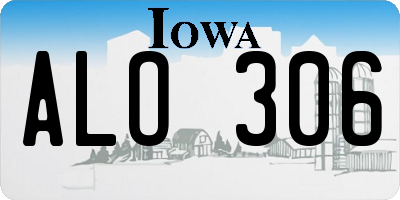 IA license plate ALO306