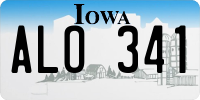 IA license plate ALO341