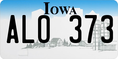 IA license plate ALO373