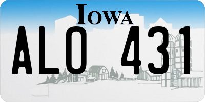 IA license plate ALO431