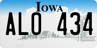 IA license plate ALO434