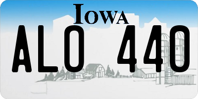 IA license plate ALO440