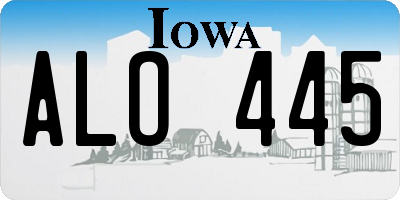 IA license plate ALO445