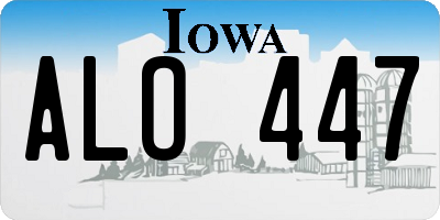 IA license plate ALO447
