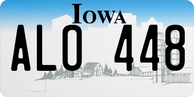 IA license plate ALO448