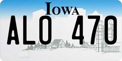IA license plate ALO470