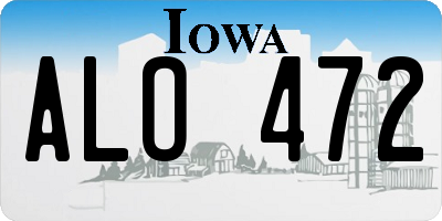 IA license plate ALO472