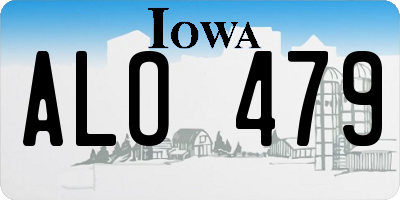 IA license plate ALO479