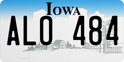 IA license plate ALO484
