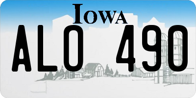 IA license plate ALO490
