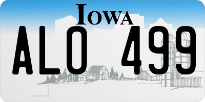 IA license plate ALO499