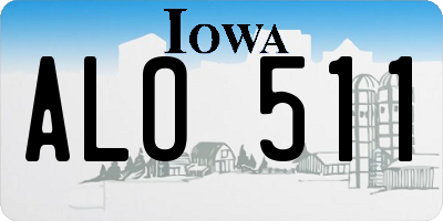 IA license plate ALO511