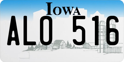 IA license plate ALO516