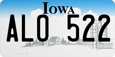 IA license plate ALO522