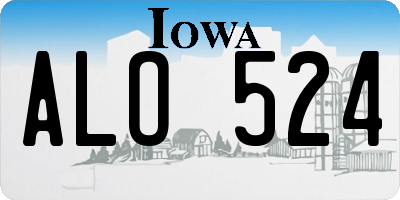 IA license plate ALO524