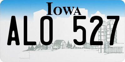 IA license plate ALO527