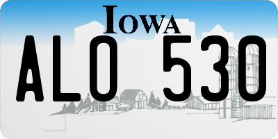 IA license plate ALO530
