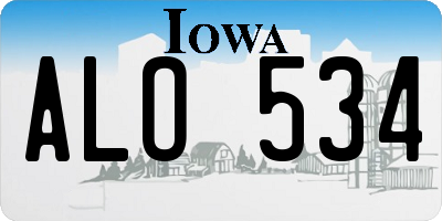 IA license plate ALO534