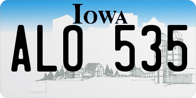 IA license plate ALO535