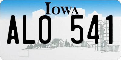 IA license plate ALO541