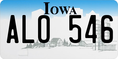 IA license plate ALO546