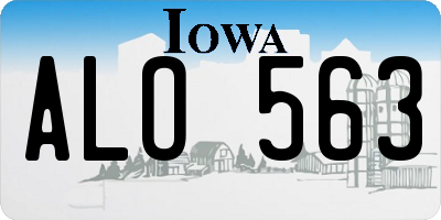 IA license plate ALO563