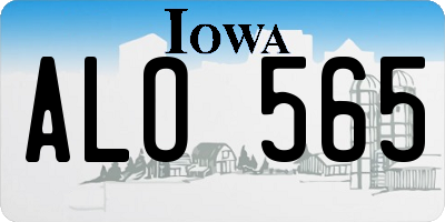 IA license plate ALO565