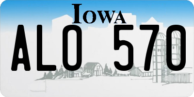 IA license plate ALO570