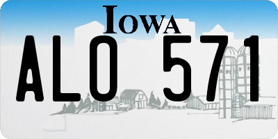 IA license plate ALO571