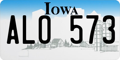 IA license plate ALO573