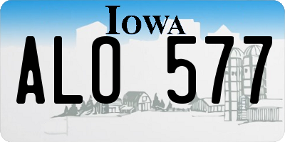 IA license plate ALO577