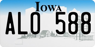 IA license plate ALO588