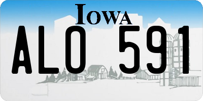IA license plate ALO591