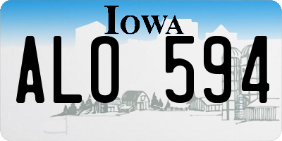 IA license plate ALO594