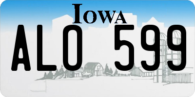 IA license plate ALO599