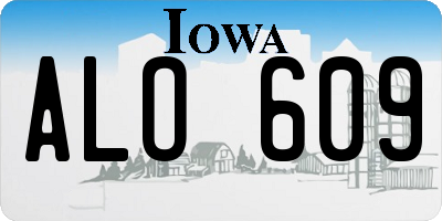 IA license plate ALO609