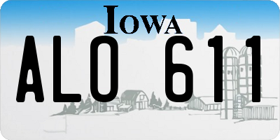 IA license plate ALO611