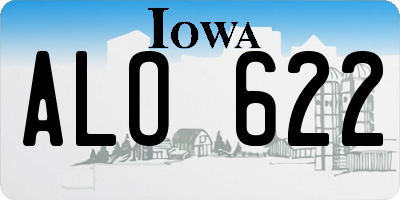 IA license plate ALO622