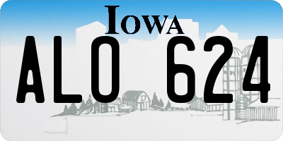 IA license plate ALO624