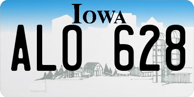 IA license plate ALO628