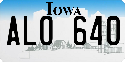 IA license plate ALO640