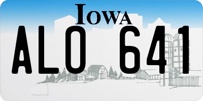 IA license plate ALO641