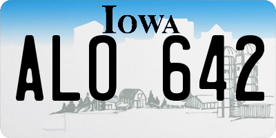 IA license plate ALO642