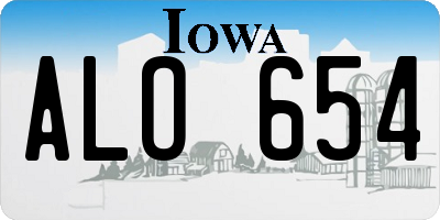 IA license plate ALO654