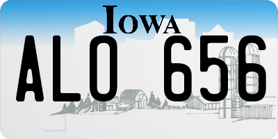 IA license plate ALO656