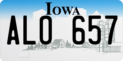 IA license plate ALO657