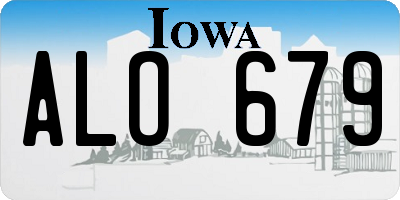 IA license plate ALO679